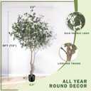 LYERSE 6ft Artificial Eucalyptus Tree in Plastic Nursery Pot, Tall Faux Eucalyptus Stems Fake Plants with 846 Silver Dollar Leaves, Artificial Trees for Office House Living Room Home Decor Indoor