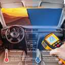Retractable Windshield Sun Shade for Car, Cordless Cellular Sun Visor Protector Blocks 99% UV Rays to Keep The Vehicle Cool, Honeycomb Sunshade Fits Various Models with 3 Suction Cups (65CM/25.6IN)