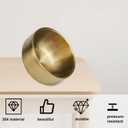 Paper Clip Holder Container & Organizer Dispenser,Stainless Steel Desk Storage Bowl Desktop Decor Office Accessories for Binder Clips Bobby Pins Thumbtacks Jewelry (Golden)