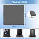 Washing Machine Drain Pan Silicone mat27 x 27 InchNon-Slip Waterproof Washer Drip TrayWith Raised Edge Washing Machine Silicone Mat, Floor Leak Protector for Laundry Room (Gray)