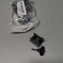 Sliding Window Lock, Aluminum Alloy Frame Single Hole Good Stability 10 Sets Vertical Horizontal Slider Lock Set for Home Office Use (Black)