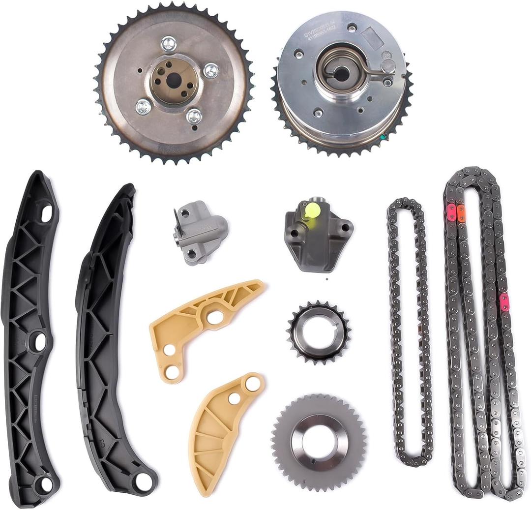 Timing Chain Kit Camshaft VVT Gear Replacement for Kia Sorento Optima Sportage Hyundai Sonata Tucson Santa Fe 2.4L 2.0L 2011-2018 243502G750 243702G750 231212G551