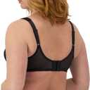 Bali Women's Minimizer Bra, Satin Tracings Underwire Bra, Bustline Slimmer, Full Coverage Bra (Black)