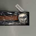 Mens Watch for Men Digital Watch Men's Wrist Watches LED Minimalist Stainless Steel Waterproof Stopwatch (Brown)