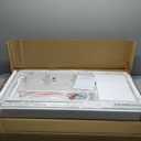 Lufeiya White Computer Desk with Drawers - 47 Inch PC Desk for Small Space Bedroom Home Office, Modern Simple Study Writing Table Desks with Storage Shelf, White