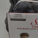 Sunbeam Microplush and Sherpa heated Throw solid gray 50"×60"