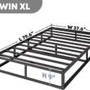 RLDVAY Twin-XL Box-Spring, 9 inch Metal Twin XL Box Spring Only, Heavy Duty XL Twin Box Spring with Fabric Cover, Easy Assembly, Non Slip, Noise Free