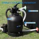 Airthereal AquaMind AM16 Sand Filter Pump for Above Ground Pool, 16" Pool Sand Filter System with Timer, ¾ HP Motor, High-Flow 3,435 GPH, 7-Way Valve, Reliable Motor for Pools Up to 15,000 Gallons