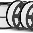 JAYO PLA 3D Printer Filament Bundle 4.4KG, PLA Filament 1.75mm Bulk, Dimensional Accuracy +/- 0.02mm, 4 Pack 1.1kg Spool White