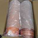 Grencian 120 PCS Fall Paper Cups 12 oz Thanksgiving Orange Brown Gingham Snack Bowls Disposable 4 Colors Dessert Cups for Fall Thanksgiving Holiday Harvest Party Snacks Dessert Candies Party Supplies