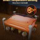 Smart Chicken Coop Heater, 200 Watts Chick Brooder Heating Plate Built-in Adaptive Temperature Sensor, Chicken Brooder Heater, Adaptable to Timer and Temp Controllers,UL-Compliant