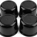 RTrhinoTuning 3.25inch Push-Thru Center Caps Compatible with Eagle ALLOYS 5x4.5 (5x114.3) 5x4.75 (5x120.7) Wheel Rim, 4 Pack, ABS Plastic High Black