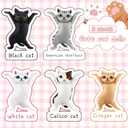 4 x Cute Toys Cat Figurines Funny Gift for Kids Kawaii Cat Toys Work on Balance Ideal for Birthday, Christmas Stocking Stuffers Animal Figures for Party Play, Collectibles, Room Dcor (5 Pcs)