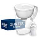 Brita Large Water Filter Pitcher for Tap and Drinking Water, Includes 1 Standard Filter, BPA-Free, Lasts Two Months, 10-Cup Capacity, Bright White