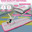 AKSPORT Gymnastics Air Mat Tumble Track Tumbling Mat Inflatable Floor Mats with Air Pump for Home Use/Tumble/Gym/Training/Cheerleading/Parkour/Beach/Park/Water