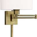 Livex Lighting 40036-01 1-Light Swing Arm Wall Light, Antique Brass