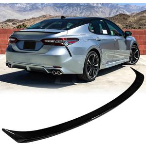 Rear Truck Spoiler for 2018 2019 2020 2021 2022 2023 2024 Toyota Camry Ascent SE SX/XSE Hybrid XLE Sedan Trunk Wing Tail Lip Glossy Painted Black (normal)