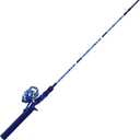 Zebco Splash Spincast Reel and Fishing Rod Combo, 6-Foot 1-Piece Fiberglass Rod, Medium Power, Moderate Action, Size 20 Reel, Tidepool Blue