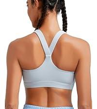 RUNNING GIRL Y-Back Sports Bras for Women, Medium Impact Wirefree Padded Bra Workout Crop Top Longline Sports Bra Push up,XL
