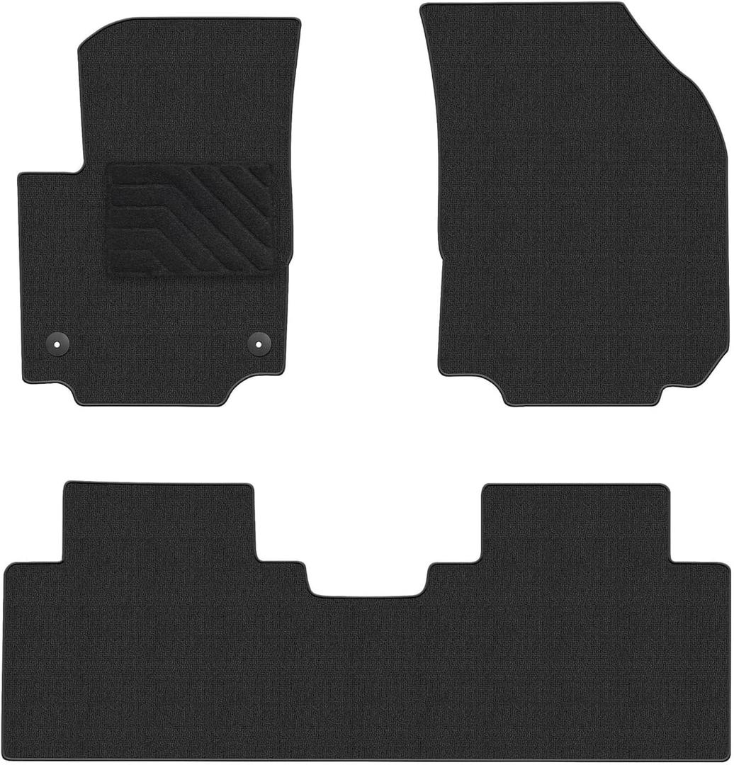 Carpet Floor Mats Fit for Chevy Equinox/GMC Terrain 2018-2024 (Not for EV), All Weather Anti-Slip Waterproof Floor Liners - 3pc