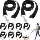 Sanwuta 9 Pack Nylon Dog Training Leash Bulk 6 ft Dog Leash for Small and Medium Puppy Traction Rope for Training, Play, Camping, or Backyard(Black), 
Size	6 Ft