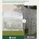 Lean to Greenhouse Outdoor Walk in Warm Garden House 79"x39"x83" Reinforced Wall Greenhouses with 2 Roll-Up Zipper Doors for Plants, Large