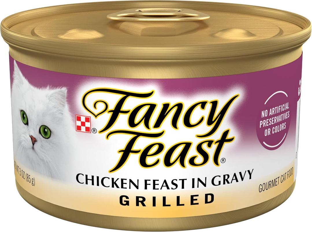 Purina Fancy Feast Grilled Chicken Feast Wet Cat Food (12) 3 oz Cans  BBD: May 2028