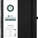 BEZEND Monthly Planner 2026-2027 (Spiral-8.5" x 11") 2 Year Calendar Book with Note Pages - Jan 26 to Dec 27-120 GSM Paper, Inner Pockets, Laminated Tabs, Vegan Leather Softcover - Black