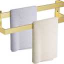 Double Towel Bar,Towel Rack for Bathroom Stainless Steel Wall-Mounted Bathroom Hardware Brushed Gold 24 Inch Bathroom Accessories