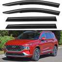 Window Visors Rain Guards for 2019 2020 2021 2022 2023 Hyundai Santa Fe, Out-Channel Window Vent Wind Deflectors Visors Shades for 19 20 21 22 23 Santa Fe