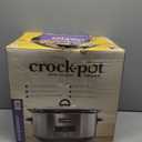 Crock-Pot Large 8-Quart Programmable Slow Cooker with Auto Warm Setting Black Stainless Steel