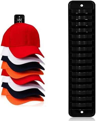 MAGTSMEI Hat Organizer for Baseball Caps, 1 Pack Hat Rack Adhesive Hat Hooks for Wall Hold Up to 16 Hats, 10.3 * 2.1 inch Hat Storage Display Hat Hanger Holder for Door Closet, Patent Pending