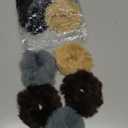 16 Pieces Rabbit Fur Hair Accessories: Fluffy Scrunchies, Pom Pom Hair Ties, and Elastic Ponytail Holders for Women and Girls (Color Set 1)