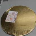 Cakebon Round Cake Boards - Sturdy 1/2 Thick Cake Drums - 14 Inch Professional Base Para Pastel Smooth Straight Edges Gold 1-Pack