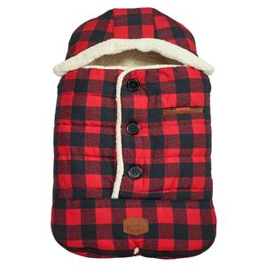 JJ Cole Bundle Me Winter Baby Bunting Bag and Car Seat Cover? Urban ? Buffalo Plaid? Weather Resistant Baby Carrier Cover ? Winter Baby Essentials (26x22x1 Inch (Pack of 1), Red Buffalo Check)