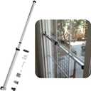 SECURITYMAN Sliding Door Security Bar-Child Proof Sliding Door Lock Bar with Anti Lift Lock - Fits Most Doors & Windows - Adjustable Patio Door Security Bar (18.75"- 51.1") Chrome