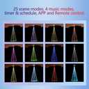 12Ft RGB Outdoor Lighted Christmas Tree Lights Cone Tall Star Topped Artificial Christmas Trees Outside Decor for Xmas New Year Holiday