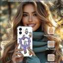 for iPhone 17 Case Magnetic Clear Design,Compatible with MagSafe,Kickstand Vertical/Horizontal,Shockproof Airbag Bumpers Phone Cover - Blue Penguins Lovely