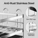 Large Dish Drying Rack, Expandable Dish Rack, Stainless Steel Anti-Rust Dish Racks for Kitchen Counter, Multifunctional Dish Drainer with Utensil Holder & Cup Holder, 13.4"-28.7" L x 11.8" W