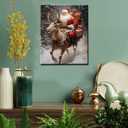 Aihonmin Christmas Paint by Numbers Kit for Adults & Kids Ages 8-12,Santa Claus Paint by Number on Canvas Easy to Paint for Beginner with Brushes Acrylic Paintwork Home Wall Decor 16"x20" (DIY Frame)