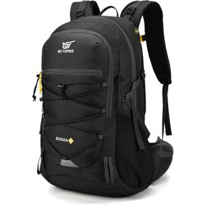 SKYSPER Hiking Backpack for Men Women, 35L Travel Backpack Waterproof Camping Backpack Outdoor Lightweight Daypack (Black)