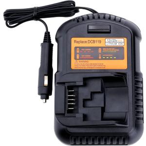 DCB119 Car Battery Charger Compatible with 12V, 20V & 60V MAX Lithium Ion Battery DCB203 DCB201 DCB204 DCB206 DCB606 DCB609 DCB120 Replacement for 20V MAX Vehicle Charger DCB119 Car Battery Charger Compatible with 12V, 20V & 60V MAX Lithium Ion Battery DCB203 DCB201 DCB204 DCB206 DCB606 DCB609 DCB120 Replacement for 20V MAX Vehicle Charger