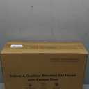 Weatherproof Heated Cat House for Outdoor in Winter, Heated Cat Bed Kitty Shelter with Cat Heating Pad, Insulated & Safe Escape Door, Warm Home for Outside Stray Cat (13"x16"x14", Camo Black)