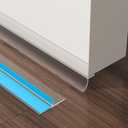 2 x Silicone Door Draft Stopper - T-Shaped Weather Stripping for Doors & Windows, Draft Gap Seal (Clear, 1.37in x 16.5ft)