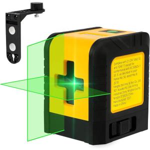 Amazon Basics Horizontal/Vertical and Cross-Line Class II Laser Level, 59 ft / 708 in, Yellow/Black Amazon Basics Horizontal/Vertical and Cross-Line Class II Laser Level, 59 ft / 708 in, Yellow/Black