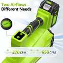 Electric Leaf Blower Cordless with 2 3.0Ah Battery and Charger, 2 Speed Mode 650CFM 280MPH Patio Tools with 2 Tubes, 20V Battery Powered Leaf Cleaner Handheld Blowers for Lawn Care, Dust, Leaves, Yard
