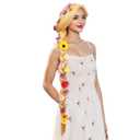 ColorGround Long Blonde Braided Cosplay Wig for Halloween and Con (Blonde Wig Only)
