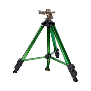 Biswing Impact Sprinkler Head on Tripod Base, Heavy Duty Lawn Sprinklers, 360 Degree Large Area Irrigation, Metal Sprinkler Nozzle & Solid Alloy Metal Extension Legs Flip Locks, 1 Pack