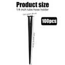 BOXOB 100pcs Drip Irrigation Support Stakes, Ideal for 1/4 Inch Tubing Drip Hold System Parts Supplies for Vegetable Flower Beds Lawn Indoor Outdoor Use