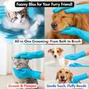 #1 Reusable Silicone Bath & Grooming Gloves  2-in-1 Deshedding Mitts for Dogs, Cats & Rabbits | Safe Non-Electric Hair Remover | Quick Foam, Massage & Easy Clean